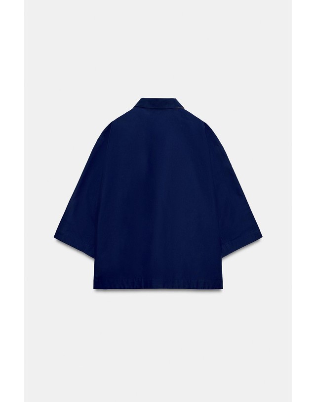 자라 자라 리버서블 숏 트렌치 코트 3811/277/420 BLUISH 네이비 착용컷