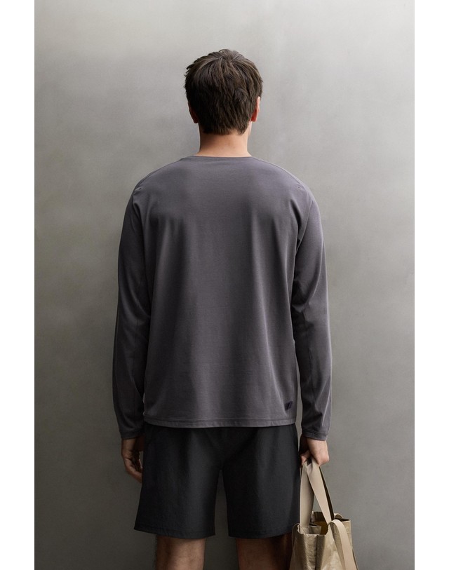 자라 자라 테크니컬 레귤러핏 긴팔 티셔츠 4387/389/485 BLUE / GREY 그레이 착용컷
