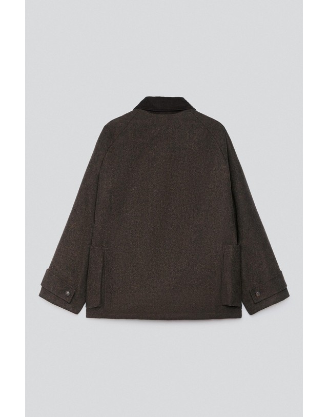 자라 자라 리버서블 코듀로이 칼라 자켓 1591/001/724 BROWN MARL 브라운 착용컷