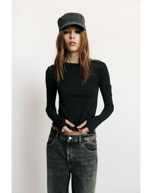 자라 자라 로우라이즈 루즈핏 청바지 6688/257/807 ANTHRACITE GREY 그레이 착용컷