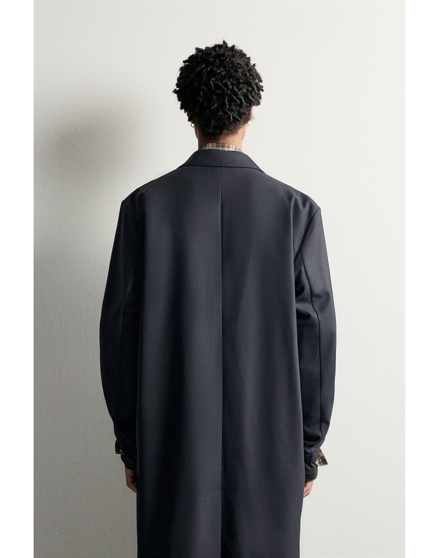 자라 자라 릴렉스핏 울 혼방 롱 코트 0706/655/401 NAVY BLUE 네이비 착용컷