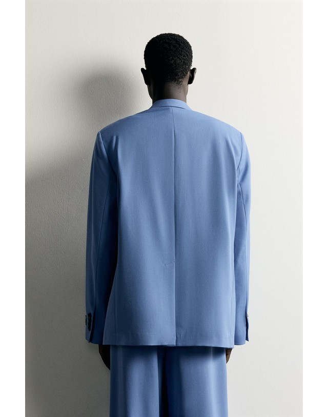 자라 자라 릴렉스핏 울 혼방 수트 블레이저 5605/610/400 BLUE 블루 착용컷