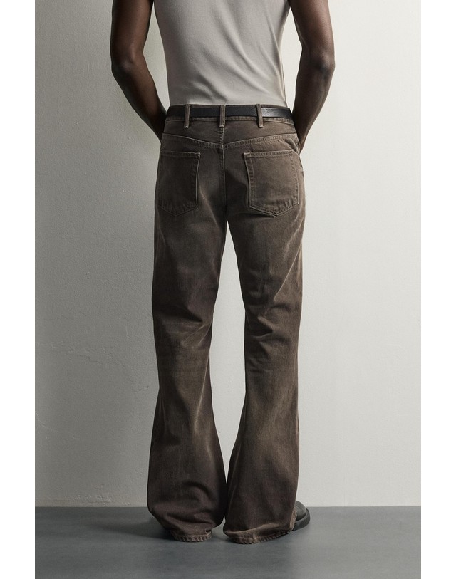 자라 자라 워시드 플레어핏 데님 진 0840/324/700 BROWN 브라운 착용컷