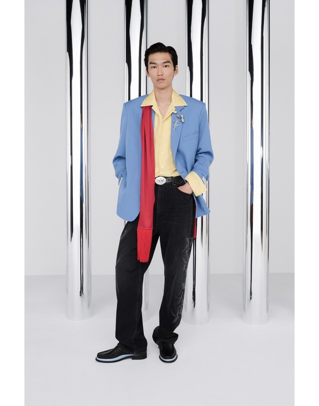 자라 자라 프린트 루즈핏 데님 진 9863/002/800 BLACK 네이비 착용컷