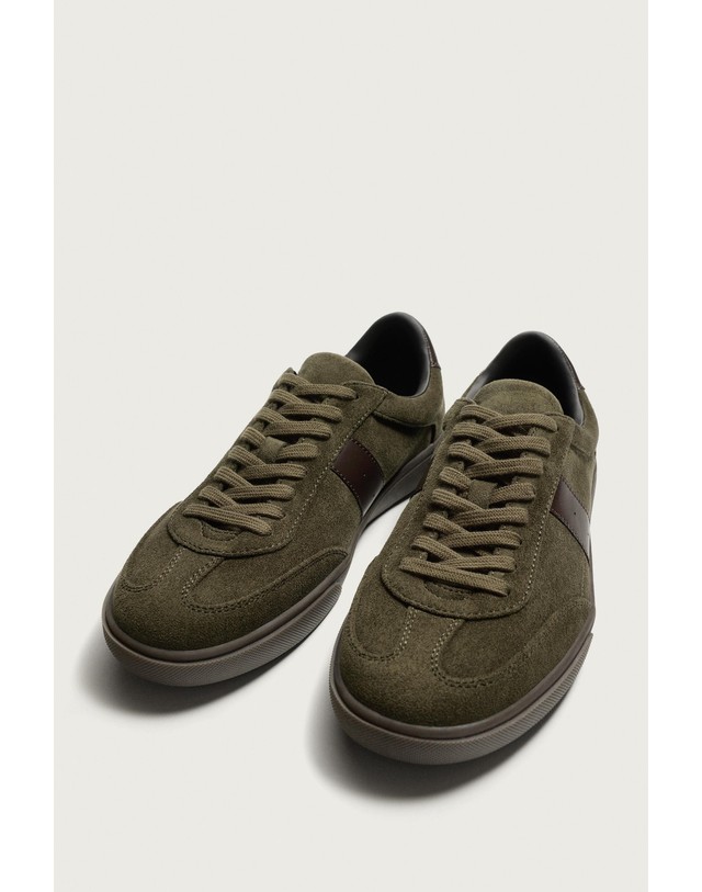 자라 자라 레트로 스타일 스니커즈 2288/820/032 KHAKI GREEN 카키 착용컷