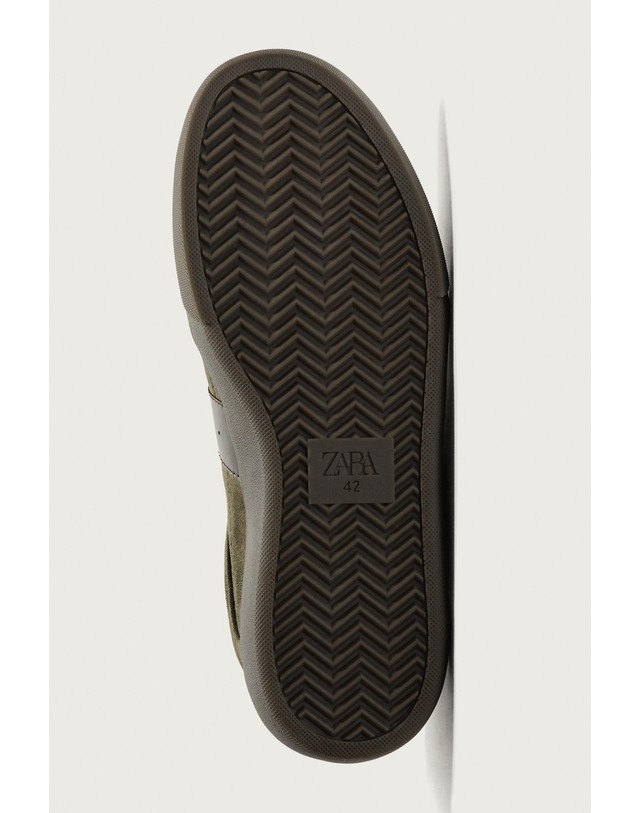 자라 자라 레트로 스타일 스니커즈 2288/820/032 KHAKI GREEN 카키 착용컷