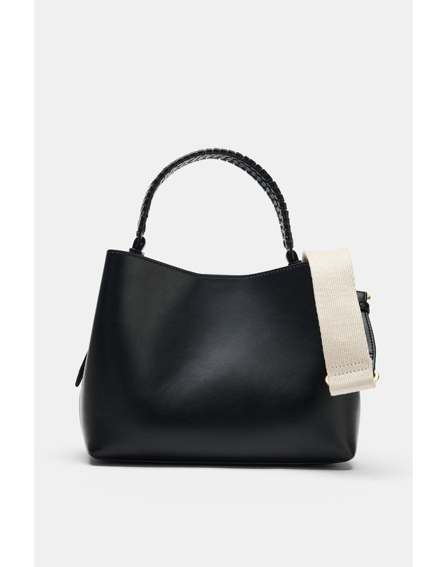 자라 자라 브레이드 핸들 핸드백 6467/810/800 BLACK 블랙 착용컷