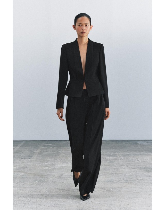 자라 자라 슬림핏 울 혼방 블레이저 3811/269/800 BLACK 블랙 착용컷