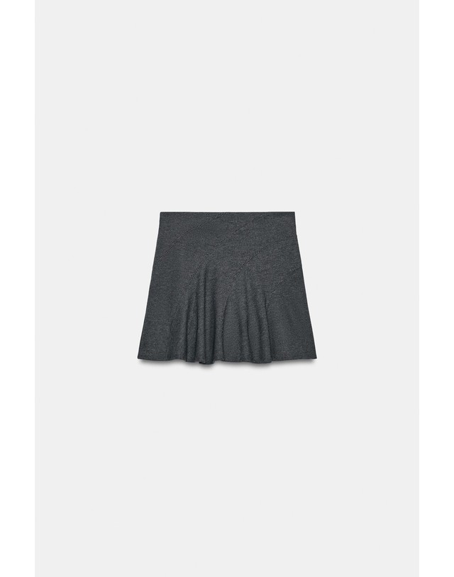 자라 자라 소프트 밴딩 미니 스커트 0858/738/803 GREY MARL 그레이 착용컷