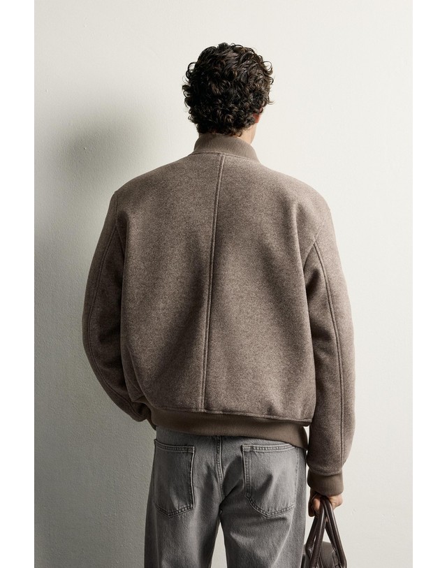 자라 자라 퍼 안감 집업 봄버 재킷 5070/325/710 BEIGE 베이지 착용컷