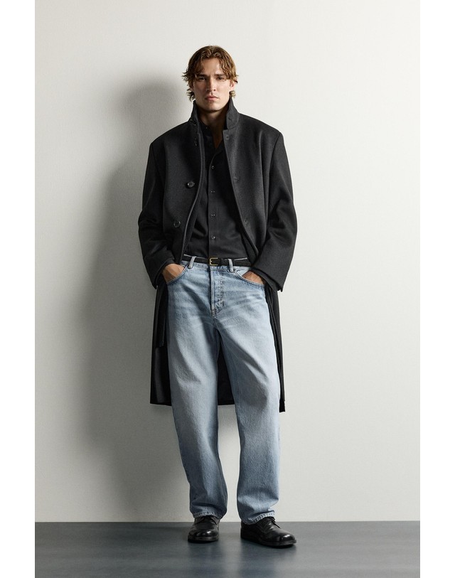 자라 자라 하이넥 울 혼방 싱글 코트 2949/759/800 BLACK 블랙 착용컷
