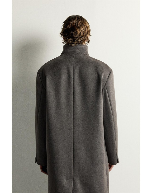 자라 자라 하이넥 울 혼방 싱글 코트 2949/759/832 TAUPE GREY 그레이 착용컷