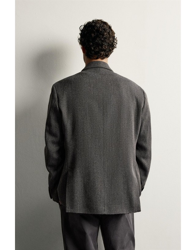 자라 자라 울 혼방 레귤러핏 블레이저 6800/887/700 BROWN 초콜릿 착용컷