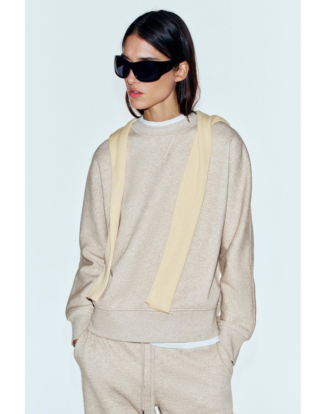 자라 자라 베이직 기모 조거 팬츠 3199/637/720 BEIGE MARL 베이지 착용컷