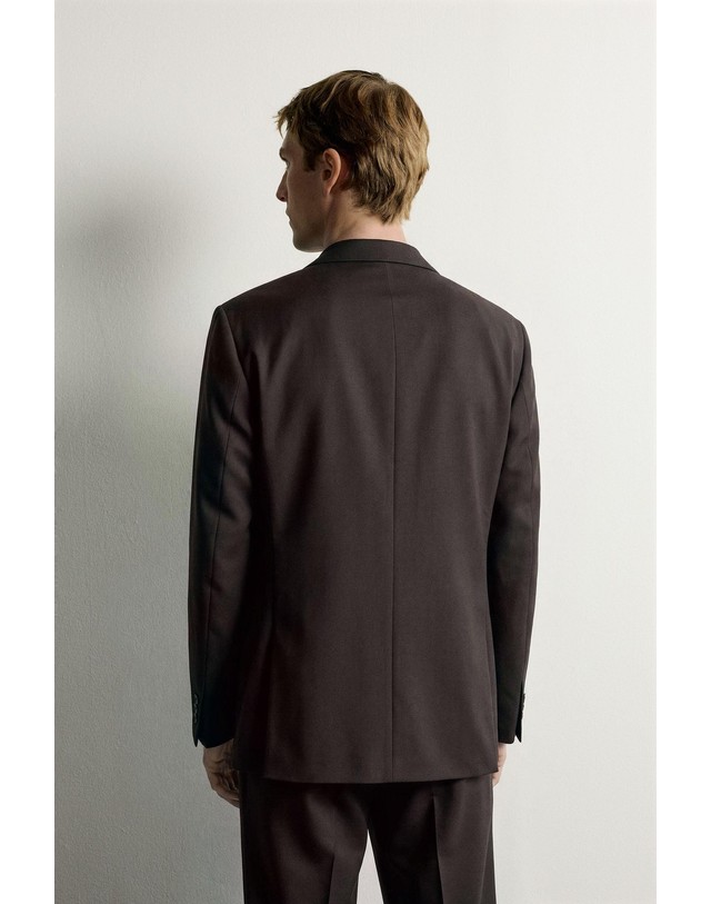 자라 자라 울 혼방 레귤러핏 수트 블레이저 6444/962/700 BROWN 초콜릿 착용컷