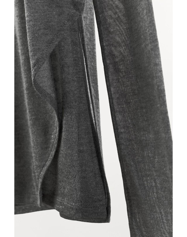 자라 자라 레이어드 시스루 긴팔 티셔츠 0858/734/803 GREY MARL 그레이 착용컷