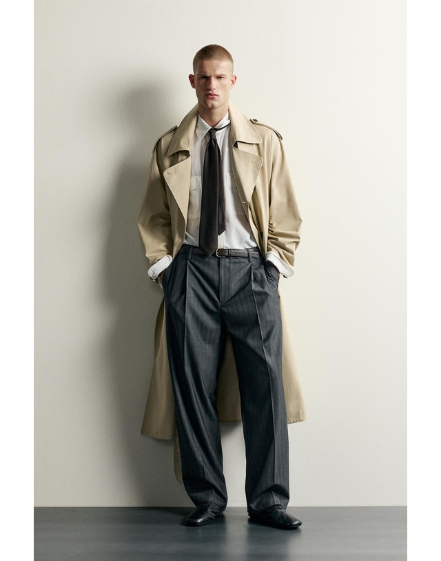 자라 자라 릴렉스핏 벨트 트렌치 코트 8281/251/710 BEIGE 베이지 착용컷