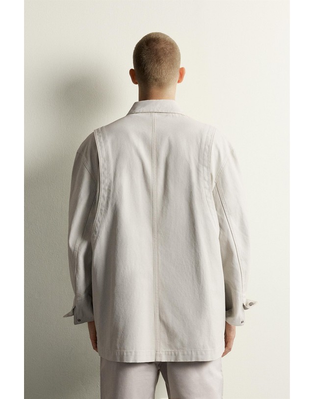 자라 자라 릴렉스핏 메탈 토글 파카 1437/377/251 OYSTER-WHITE 아이보리 착용컷