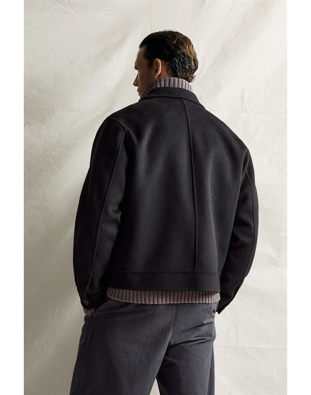자라 자라 울 100% 크롭핏 자켓 8491/305/800 BLACK 블랙 착용컷