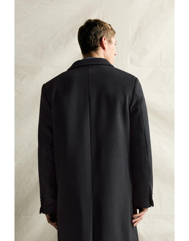 자라 자라 울 블렌드 레귤러핏 더블 코트 1550/521/800 BLACK 블랙 착용컷