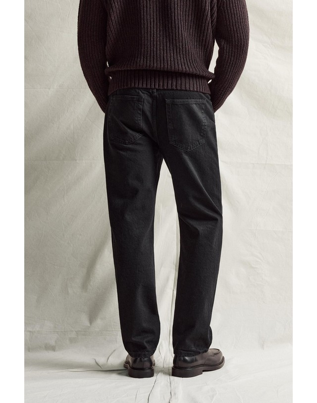자라 자라 스트레이트핏 코튼 데님 진 3991/377/800 BLACK 네이비 착용컷