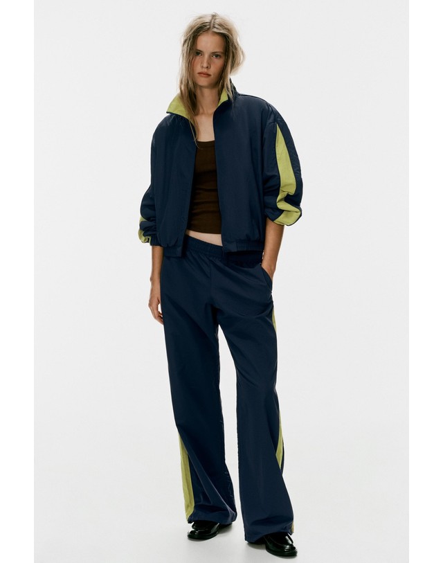 자라 자라 테크니컬 사이드 밴드 조거 팬츠 4391/561/401 NAVY BLUE 네이비 착용컷