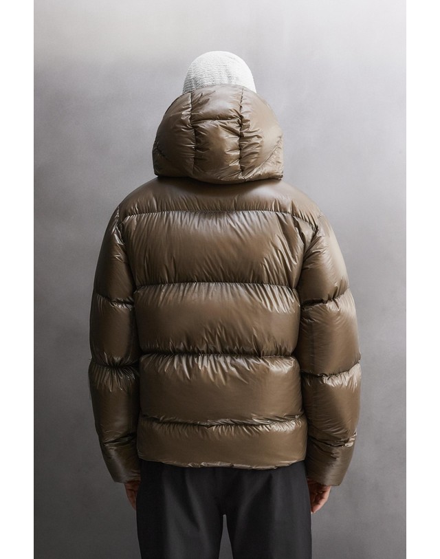 자라 자라 테크니컬 후드 다운 패딩 자켓 3286/311/730 LIGHT BROWN 초콜릿 착용컷