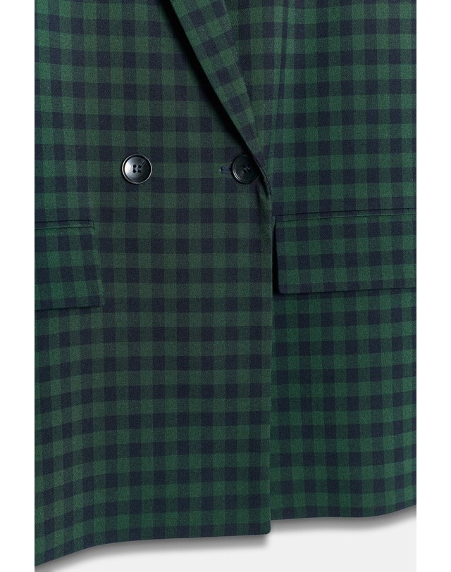 자라 자라 더블브레스트 체크 블레이저 8003/700/518 GREEN / BLUE 그린 착용컷