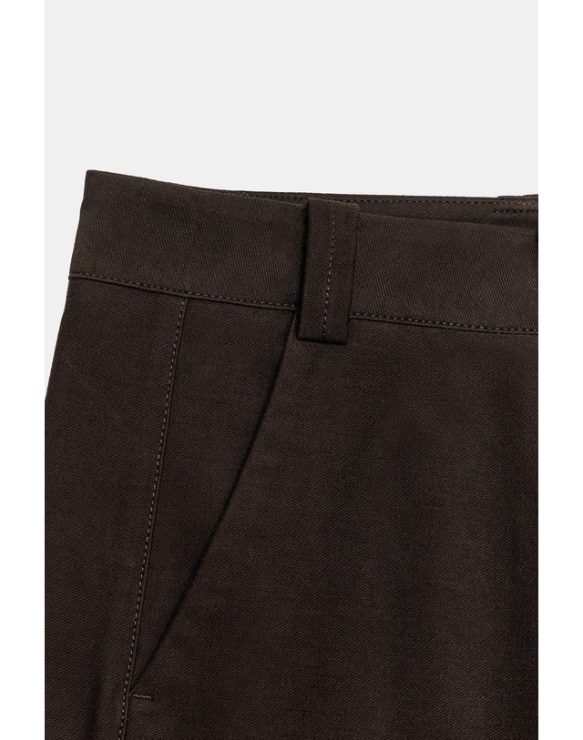 자라 자라 미드라이즈 배럴핏 팬츠 8372/248/716 DARK BROWN 초콜릿 착용컷