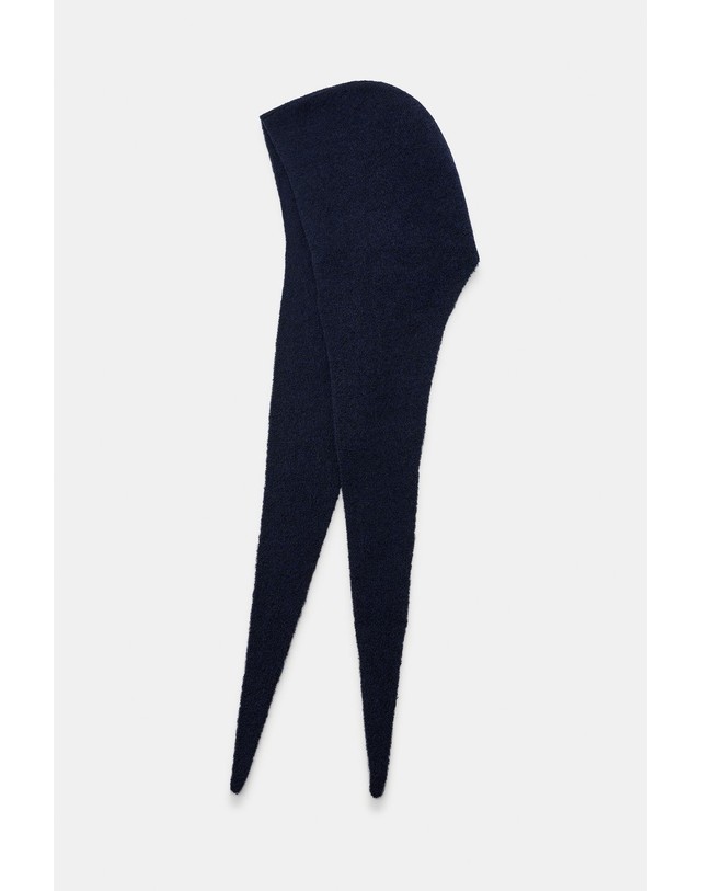 자라 자라 후드 디테일 니트 스카프 3739/241/401 NAVY BLUE 네이비 착용컷