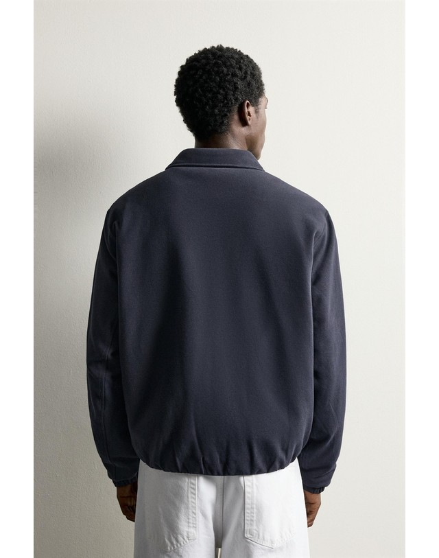 자라 자라 패딩 집업 오버셔츠 3918/540/401 NAVY BLUE 네이비 착용컷
