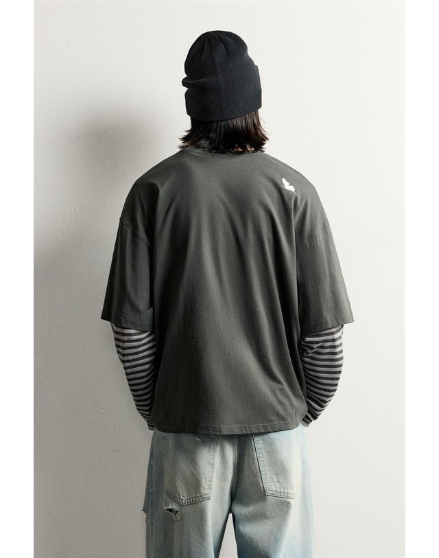 자라 자라 에드워드 가위손 긴팔 티셔츠 5644/349/922 DARK GREY 그레이 착용컷