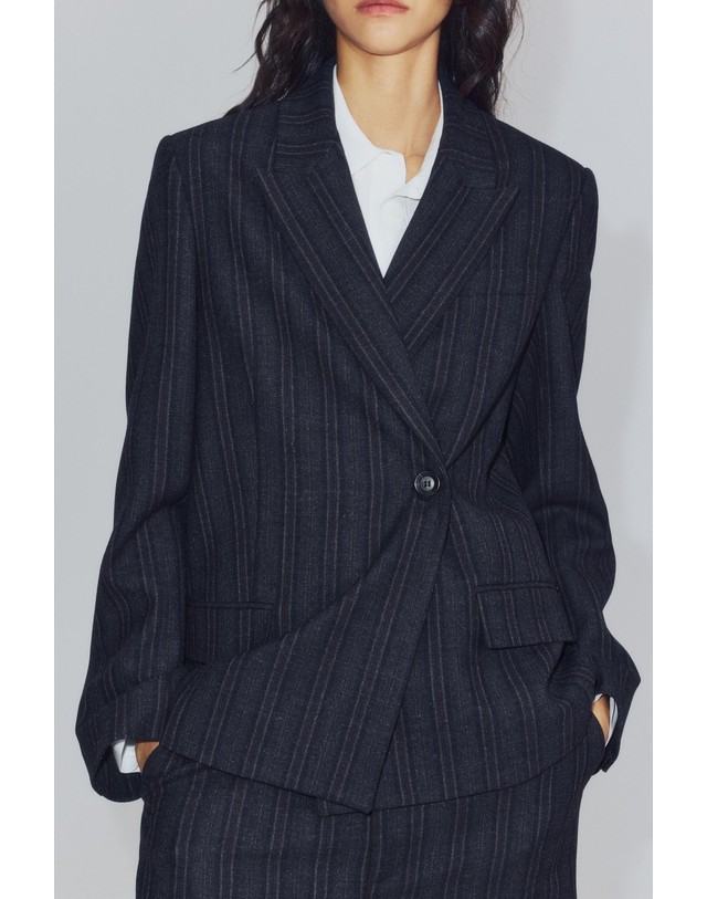 자라 자라 스트라이프 블레이저 자켓 7300/724/802 GREY 그레이 착용컷