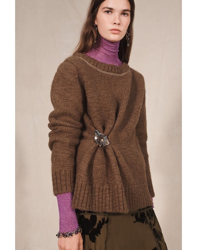 자라 자라 한정판 시스루 하이넥 긴팔 탑 8779/739/648 LIGHT MAUVE 퍼플 착용컷