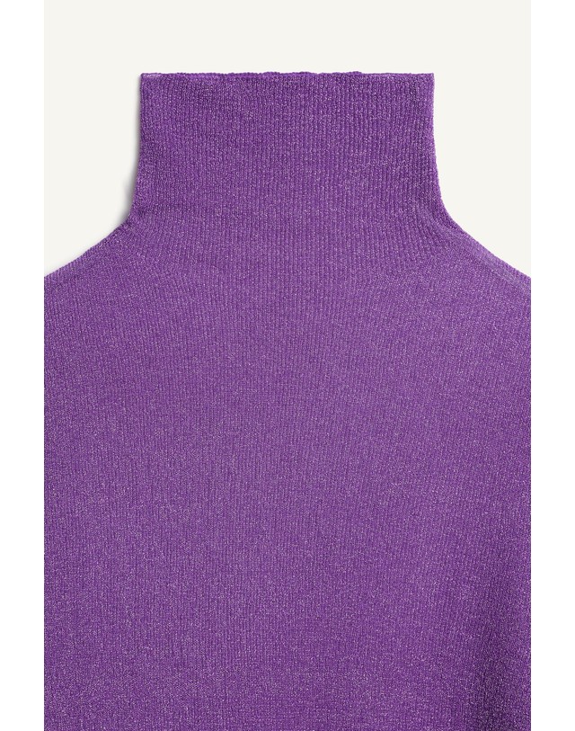 자라 자라 한정판 시스루 하이넥 긴팔 탑 8779/739/648 LIGHT MAUVE 퍼플 착용컷