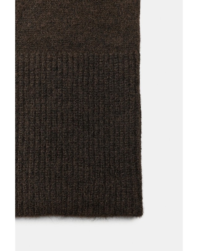 자라 자라 립 니트 후드 발라클라바 3921/212/700 BROWN 초콜릿 착용컷