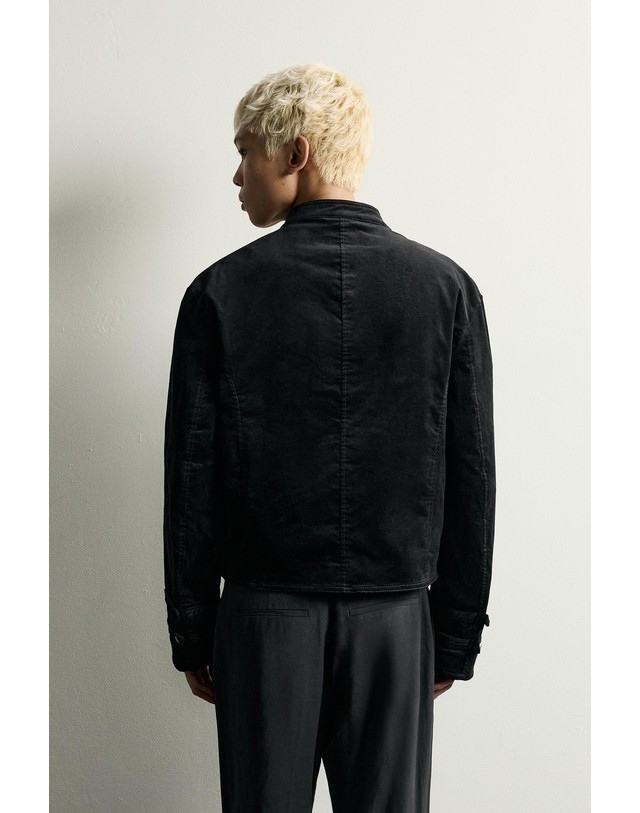 자라 자라 크롭 벨벳 밴드 칼라 자켓 3715/815/800 BLACK 블랙 착용컷