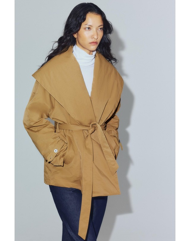 자라 자라 벨트 패딩 자켓 3548/255/710 BEIGE 베이지 착용컷