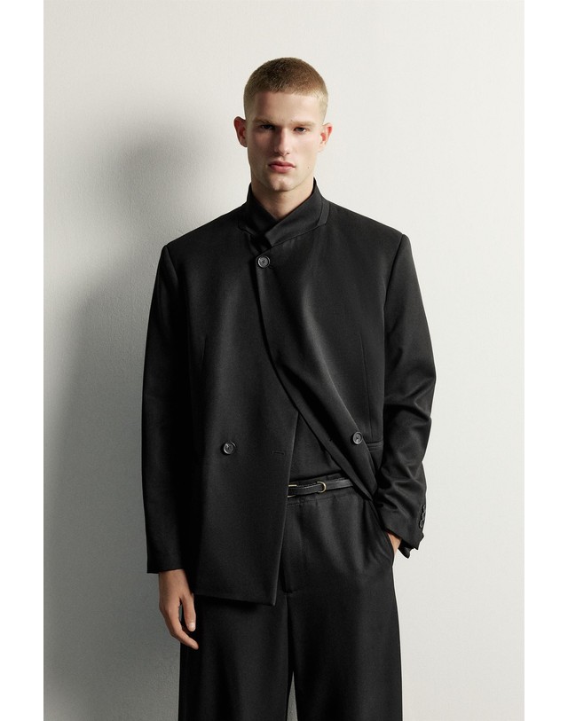 자라 자라 하이넥 릴렉스핏 수트 블레이저 1054/292/800 BLACK 블랙 착용컷
