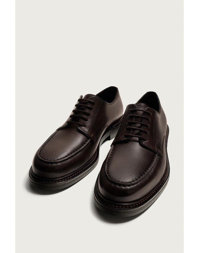 자라 자라 모크토 레더 클래식 더비 슈즈 2492/820/700 BROWN 초콜릿 착용컷