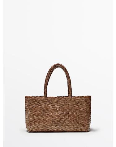 마시모두띠 브레이드 나파 레더 미디엄 토트백 6918/607 LEATHER