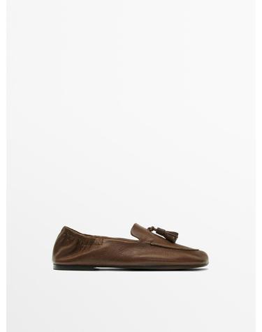 마시모두띠 레더 태슬 로퍼 1541/750 HAZELNUT BROWN