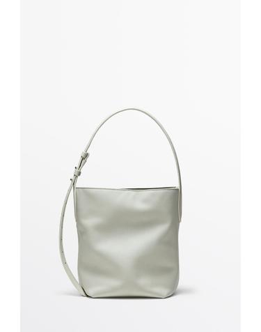 마시모두띠 나파 레더 미니 버킷백 6948/654 OFF WHITE