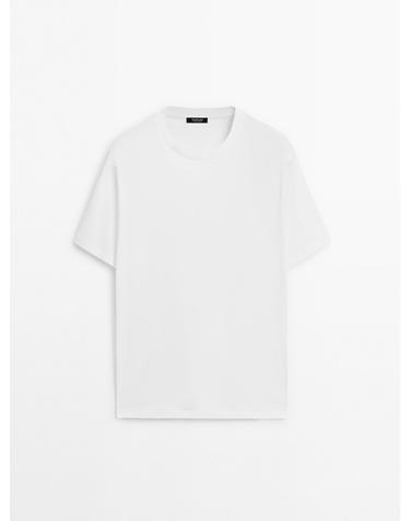 마시모두띠 머서라이즈 코튼 반팔 티셔츠 1424/211 WHITE