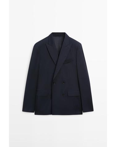 마시모두띠 100% 쿨 울 더블 수트 블레이저 3650/534 NAVY BLUE