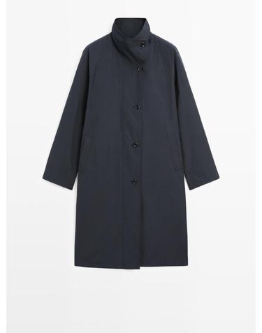 마시모두띠 테크니컬 하이넥 트렌치코트 6728/737 DARK NAVY