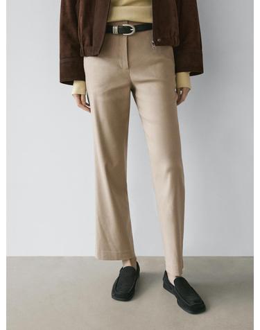 마시모두띠 린넨 혼방 스트레이트핏 팬츠 베이지 5088/888 BEIGE