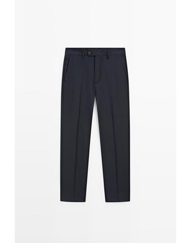 마시모두띠 100% 울 정장 팬츠 3672/558 NAVY BLUE