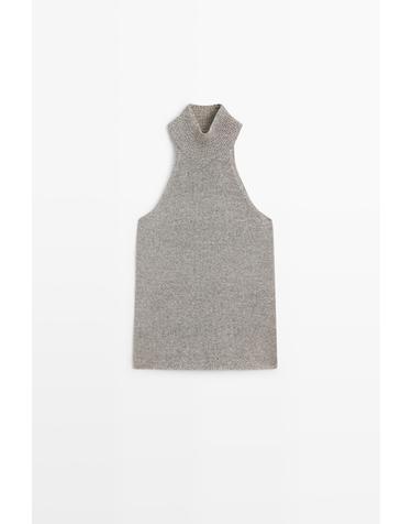 마시모두띠 홀터넥 민소매 니트 탑 5772/572 BEIGE