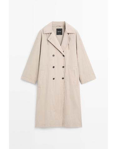 마시모두띠 코튼 혼방 테크니컬 트렌치코트 6758/998 PEARL GREY